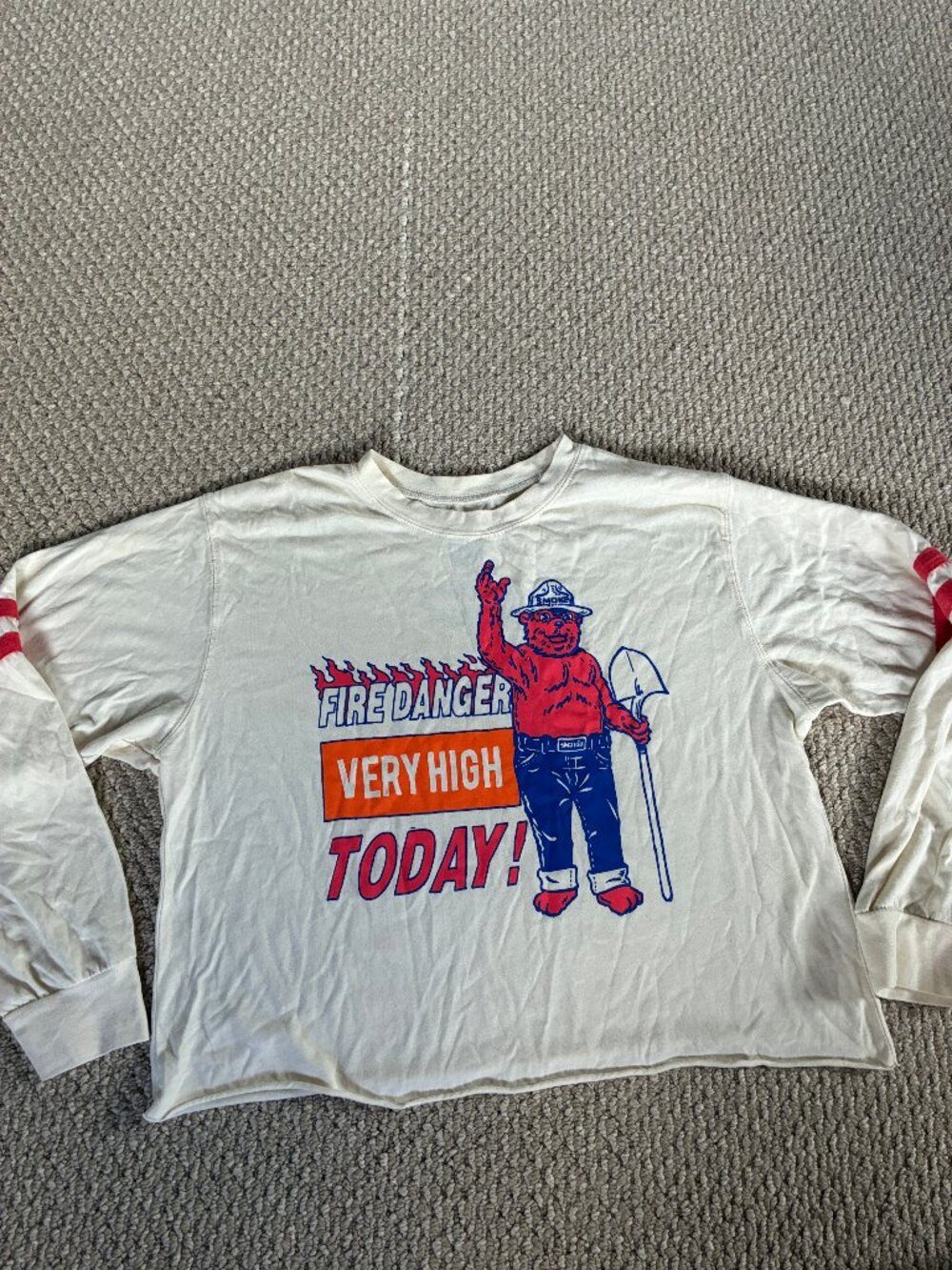 Mighty Fine XL Smokey the Bear Long Sleeve Tee